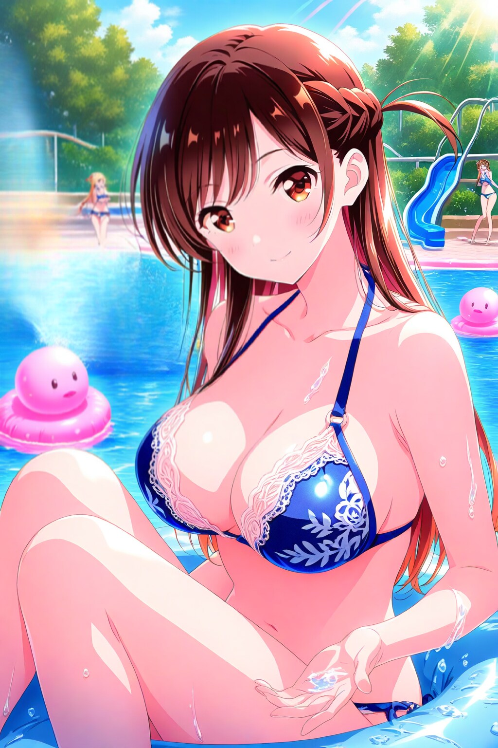 レンカノとプール👙