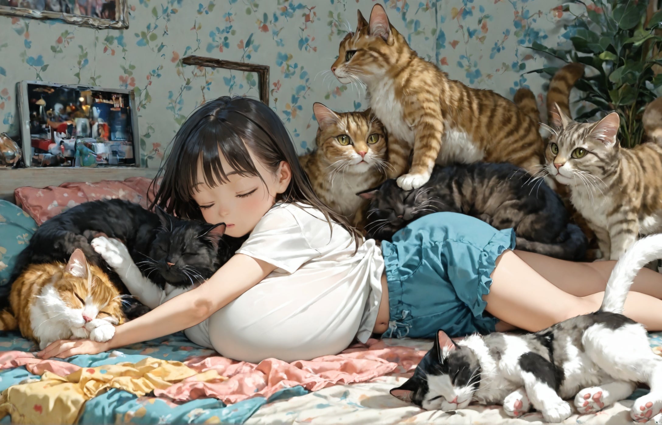 猫と一緒
