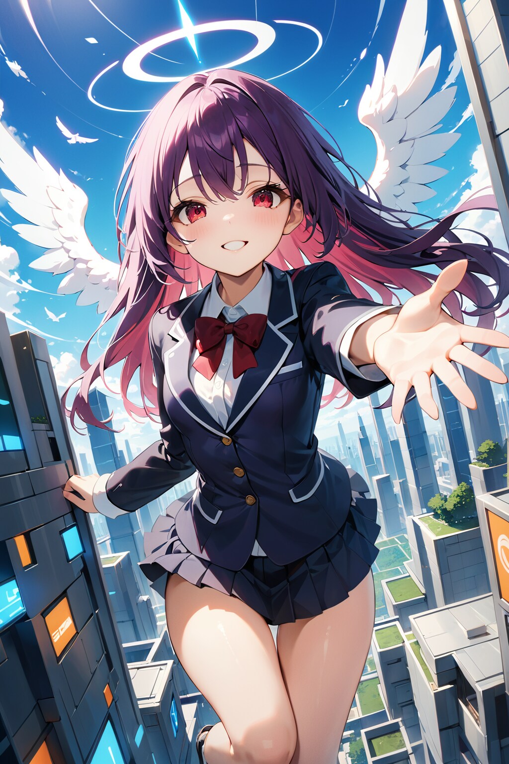 天使と登校