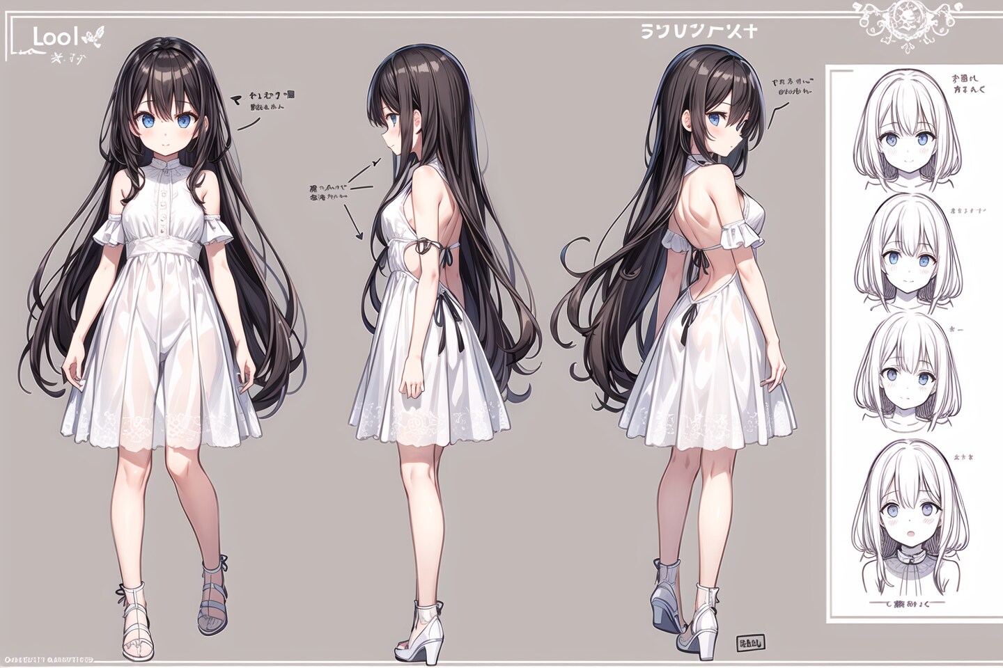 お嬢様チーム・設定画風味