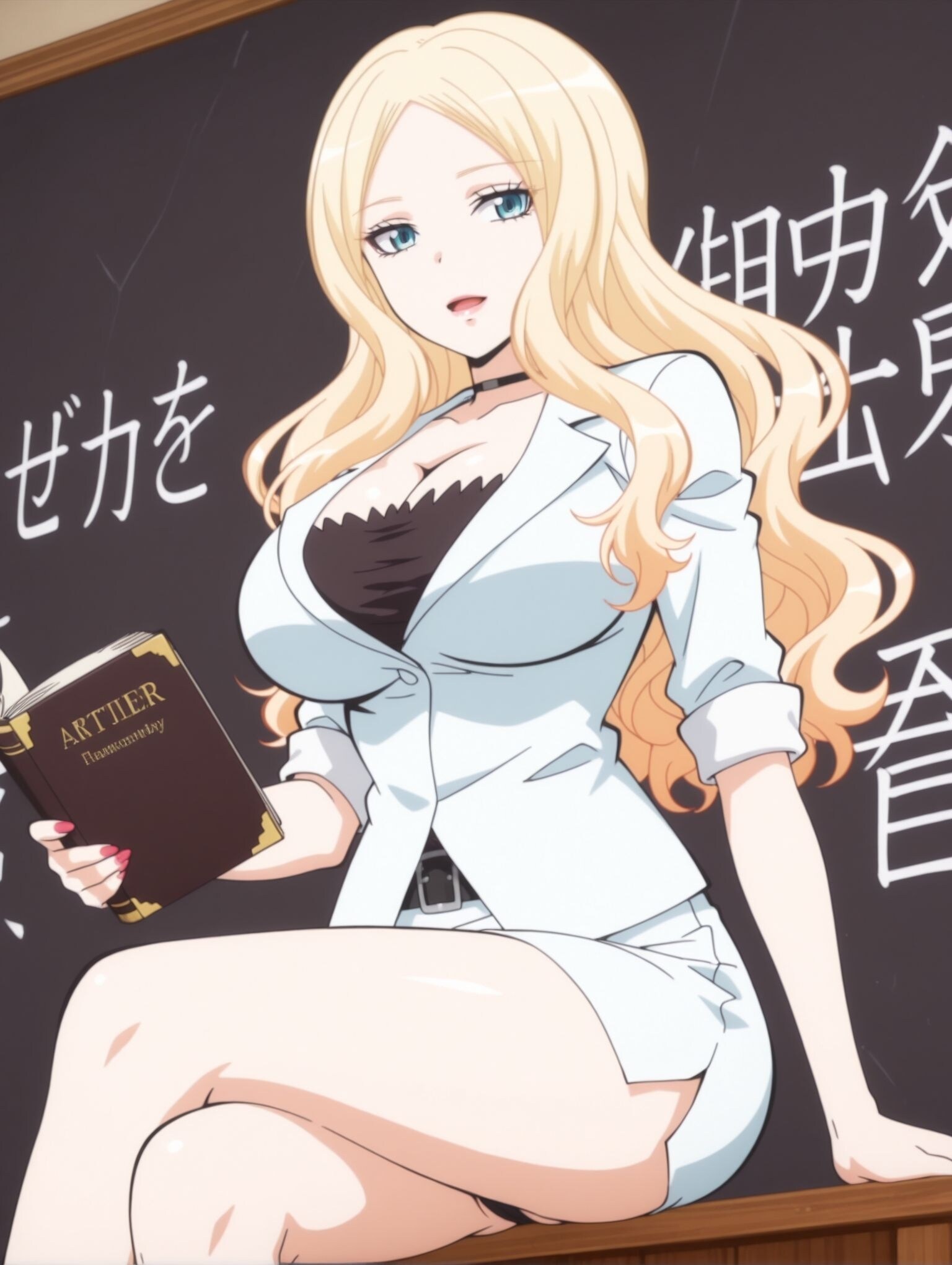 ビッチ先生×座りパンチラ