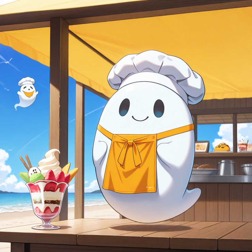 深夜食堂海の家店でパフェの日フェア