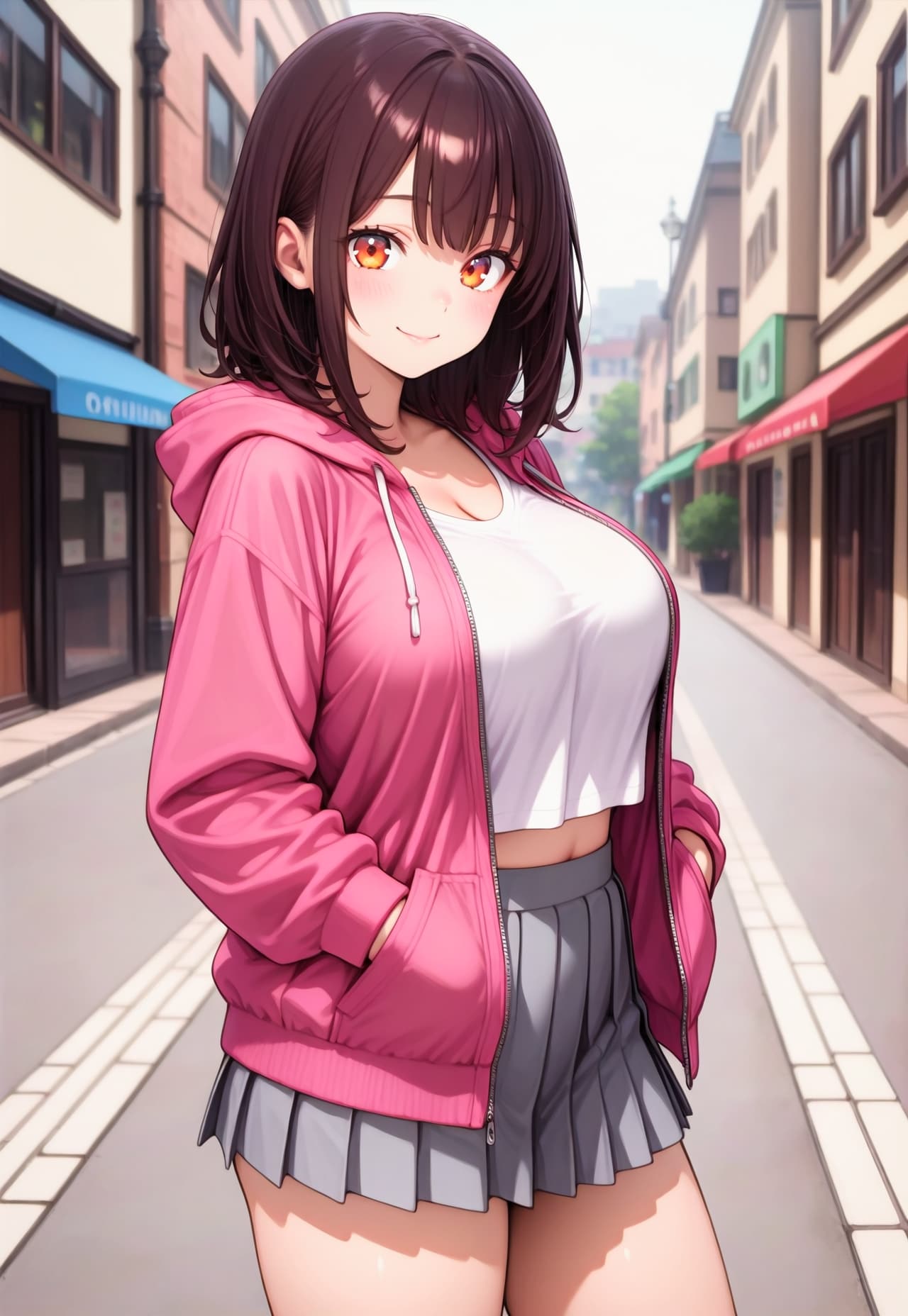 1408（ピンクのパーカー） | の人気AIイラスト・グラビア