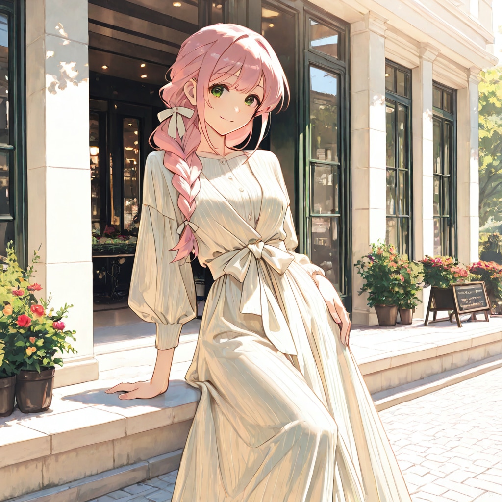 ゆる編みサイドブレイド