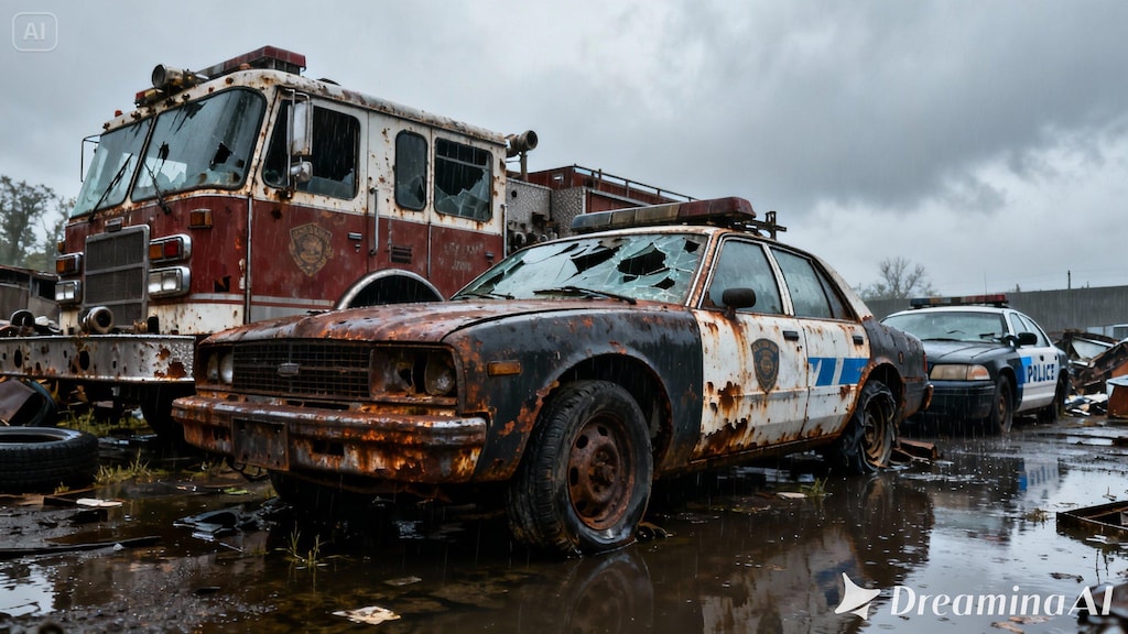 役目を終えた働く車