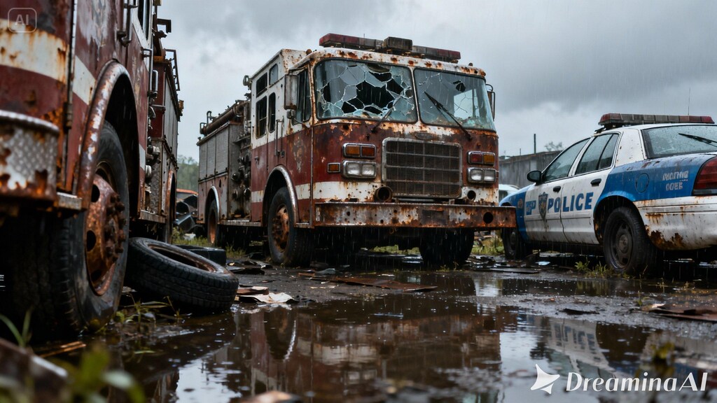 役目を終えた働く車