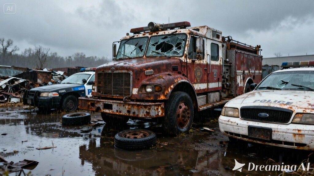 役目を終えた働く車