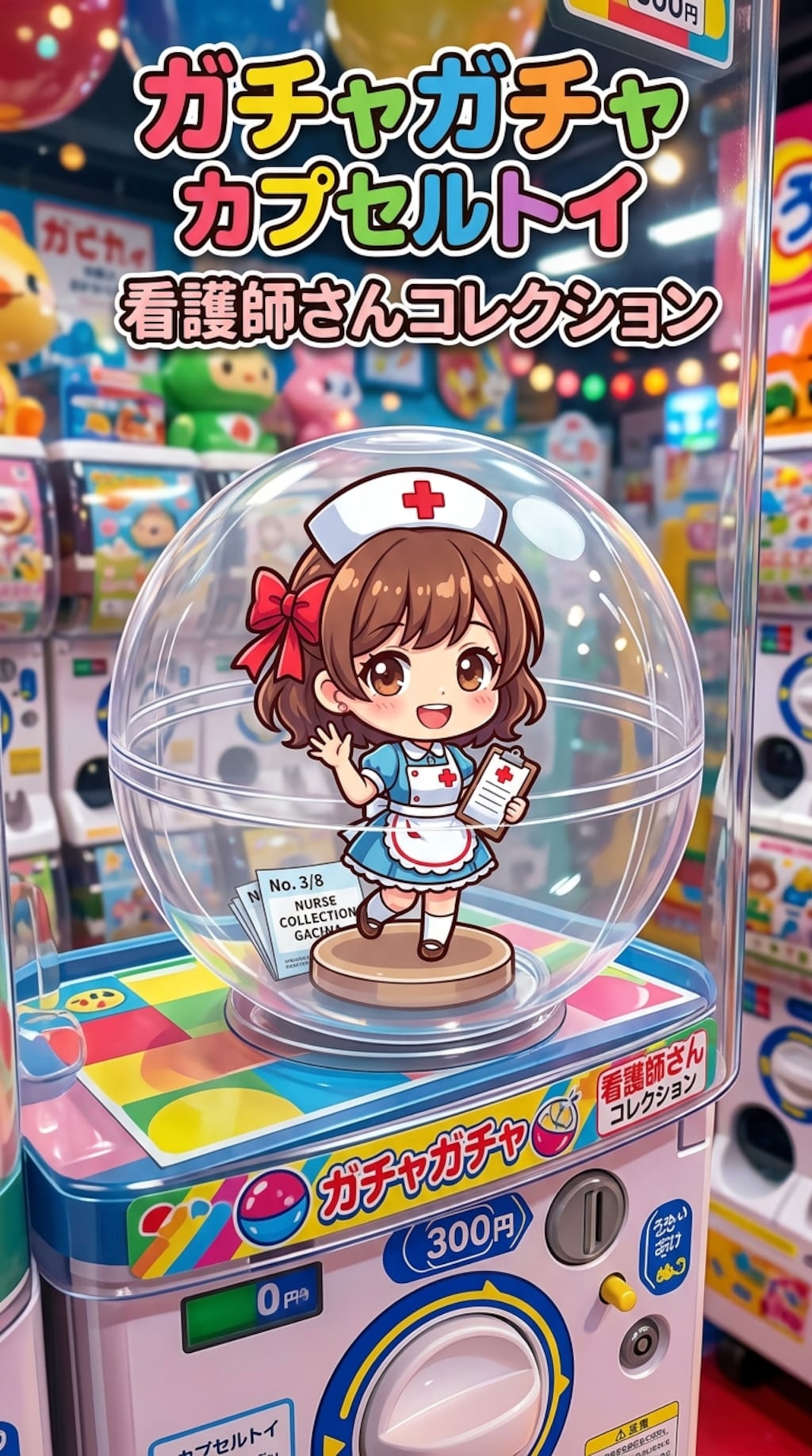 ナース服姿のTOPAZちゃんをカプセルに入れたよ