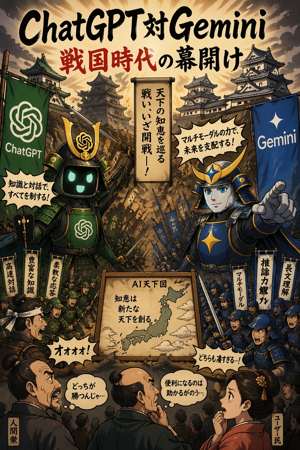 ChatGPT対Gemini戦国時代？