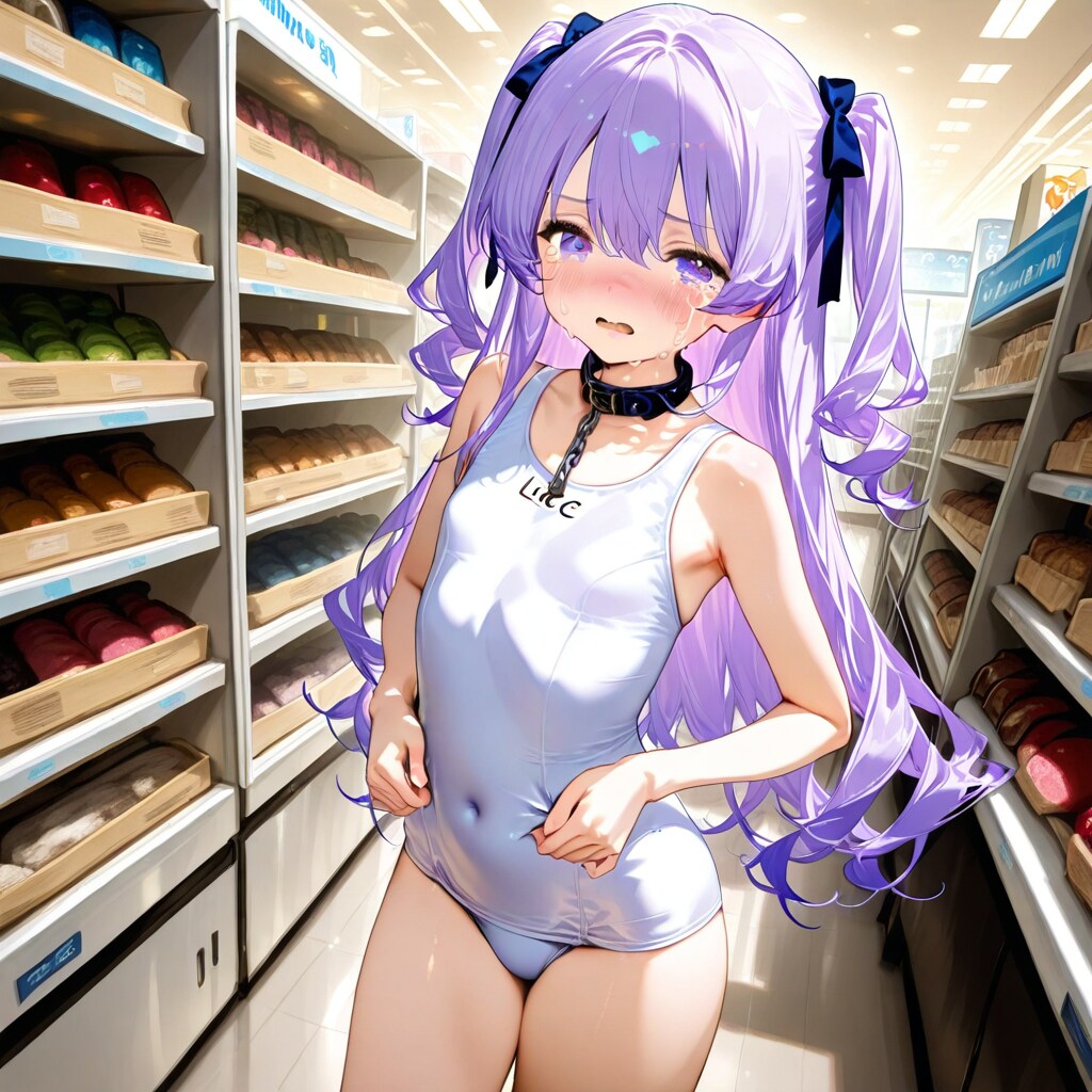 名もなき男の娘：白スク水ショッピングモール編