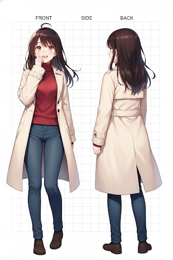 雪の日の通勤（２面図） | の人気AIイラスト・グラビア