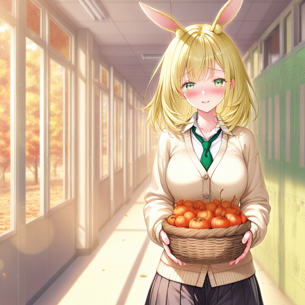 収穫祭の兎耳