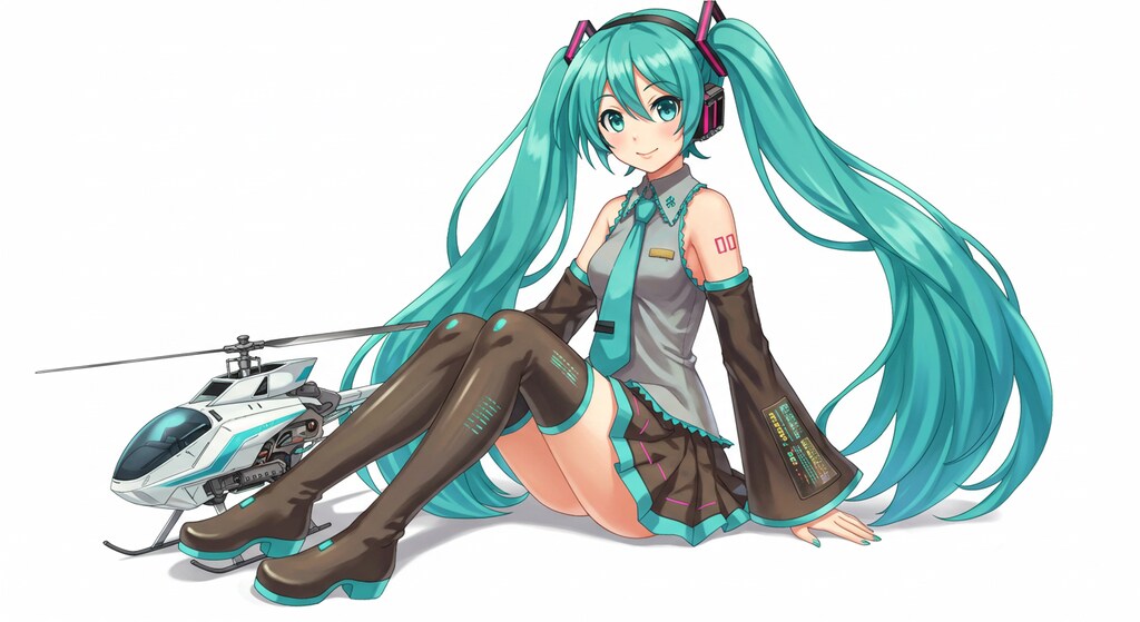 初音ミクとラジコンヘリ