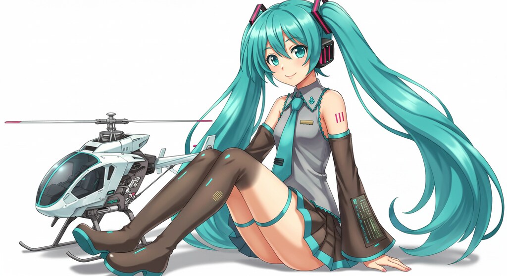 初音ミクとラジコンヘリ