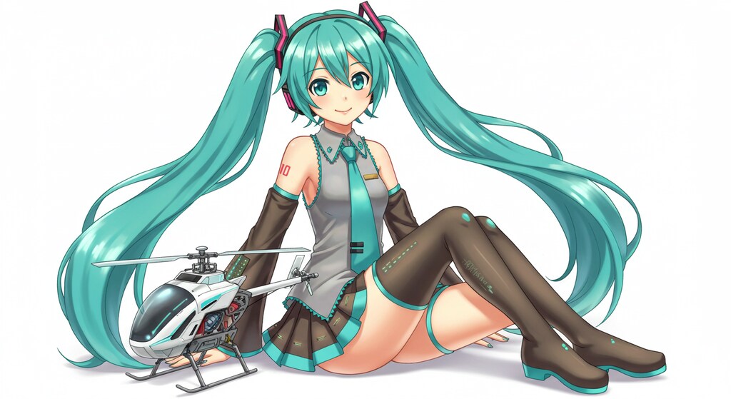初音ミクとラジコンヘリ