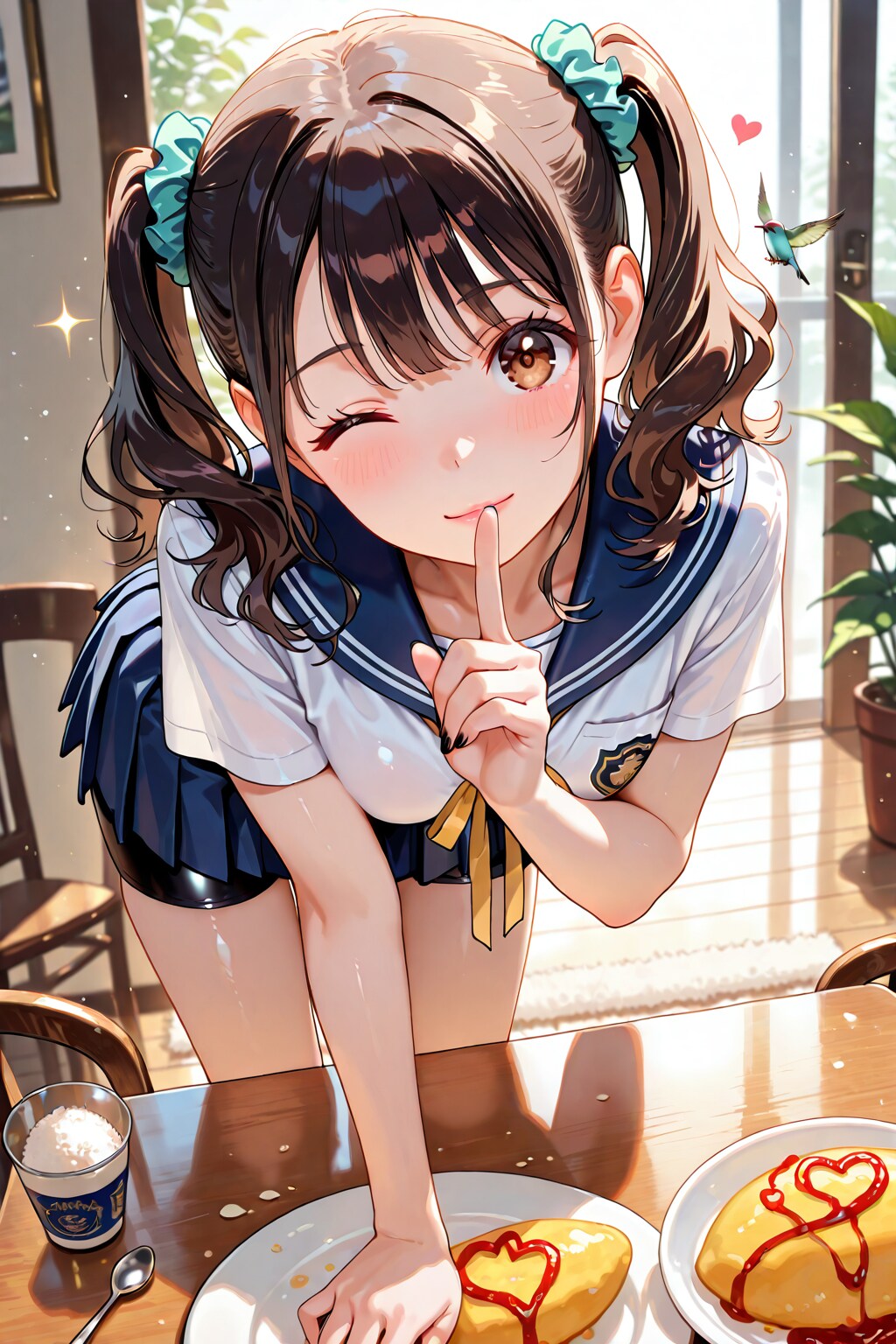 お兄ちゃん❤️由里絵おばさんと一緒に作ったオムライスだよ❤️はい❤️あ〜ん❤️