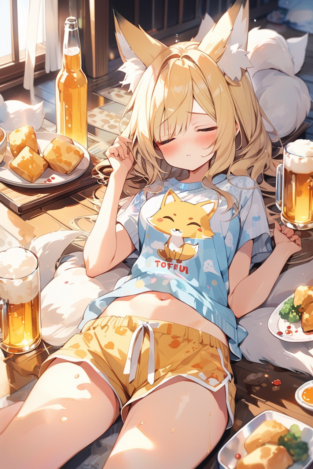 キツネ耳の黄色髪ちゃん