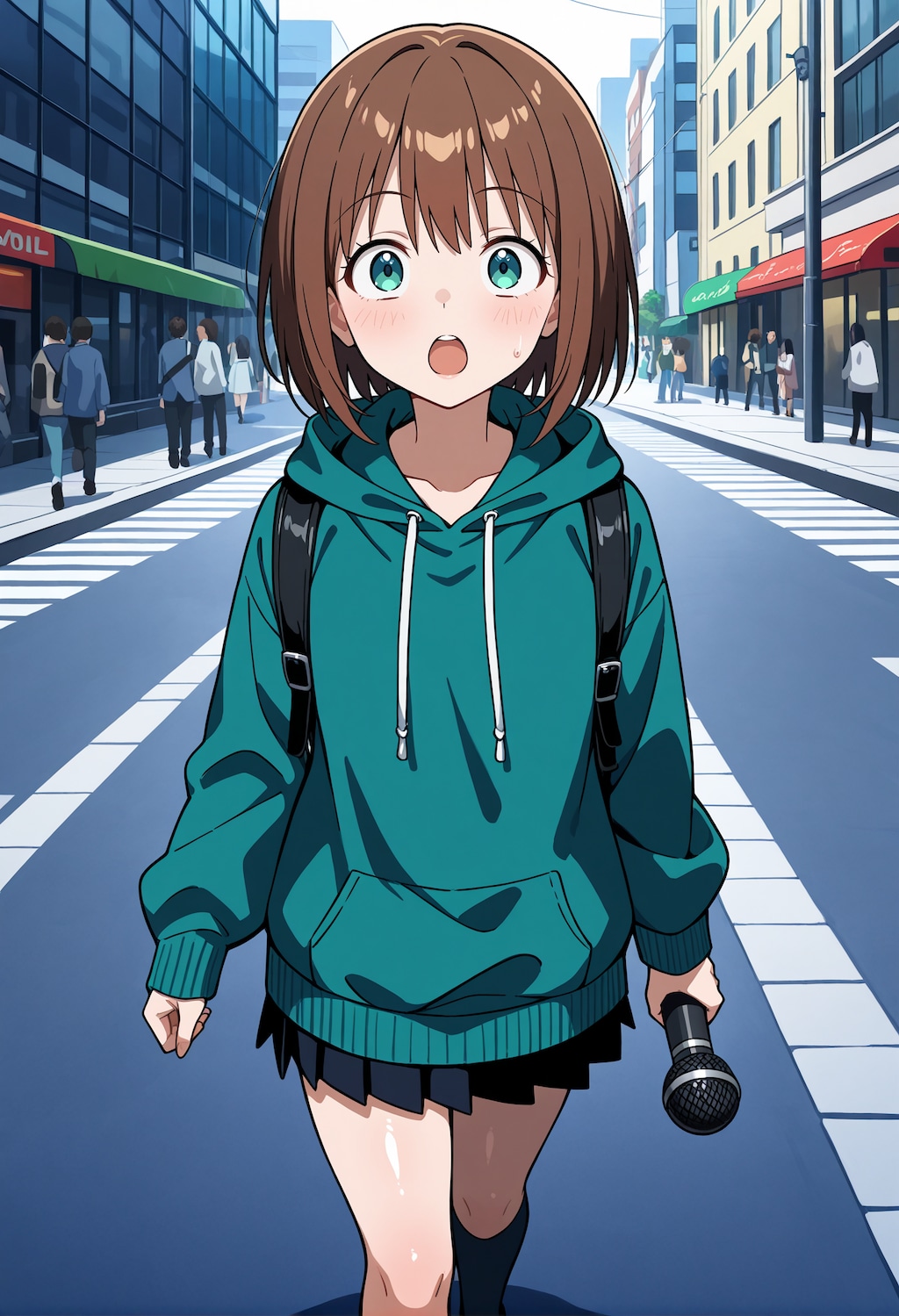 街頭インタビューに捕まったJK