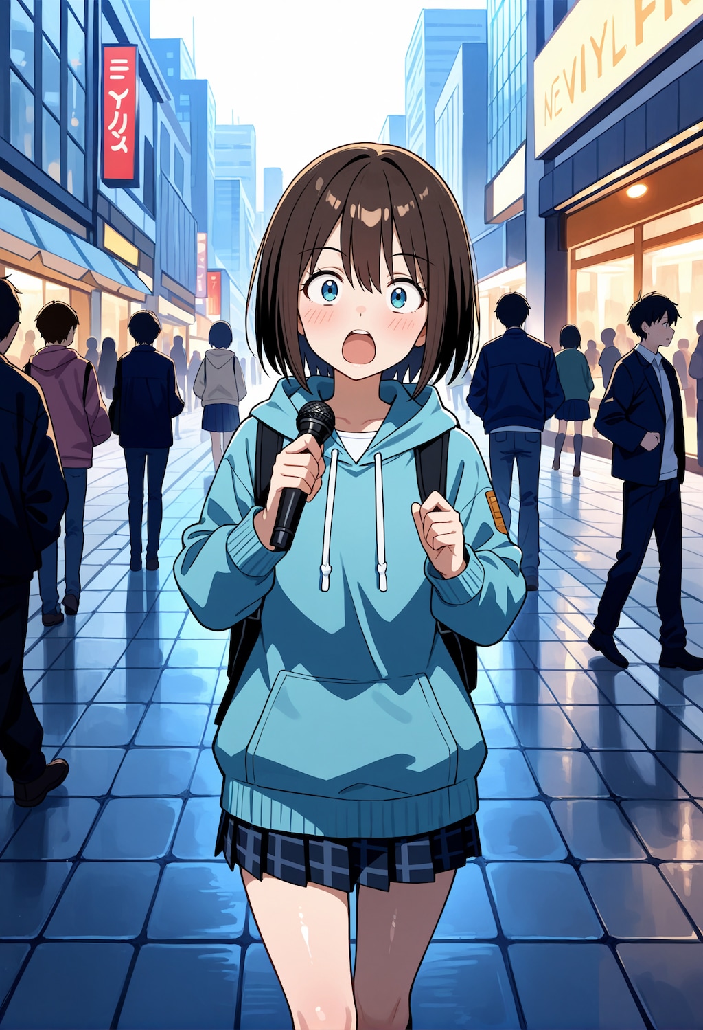 街頭インタビューに捕まったJK