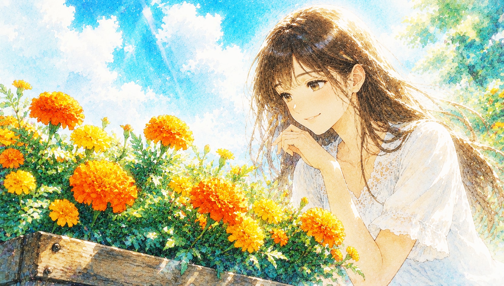 誕生花　0718 マリーゴールド