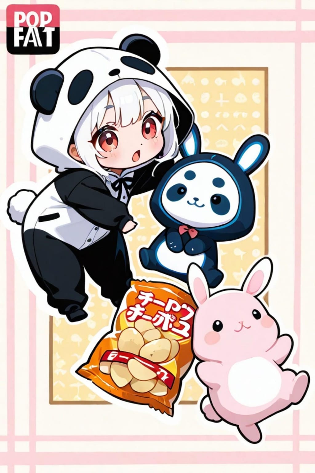 きぐるみの白髪ちゃん