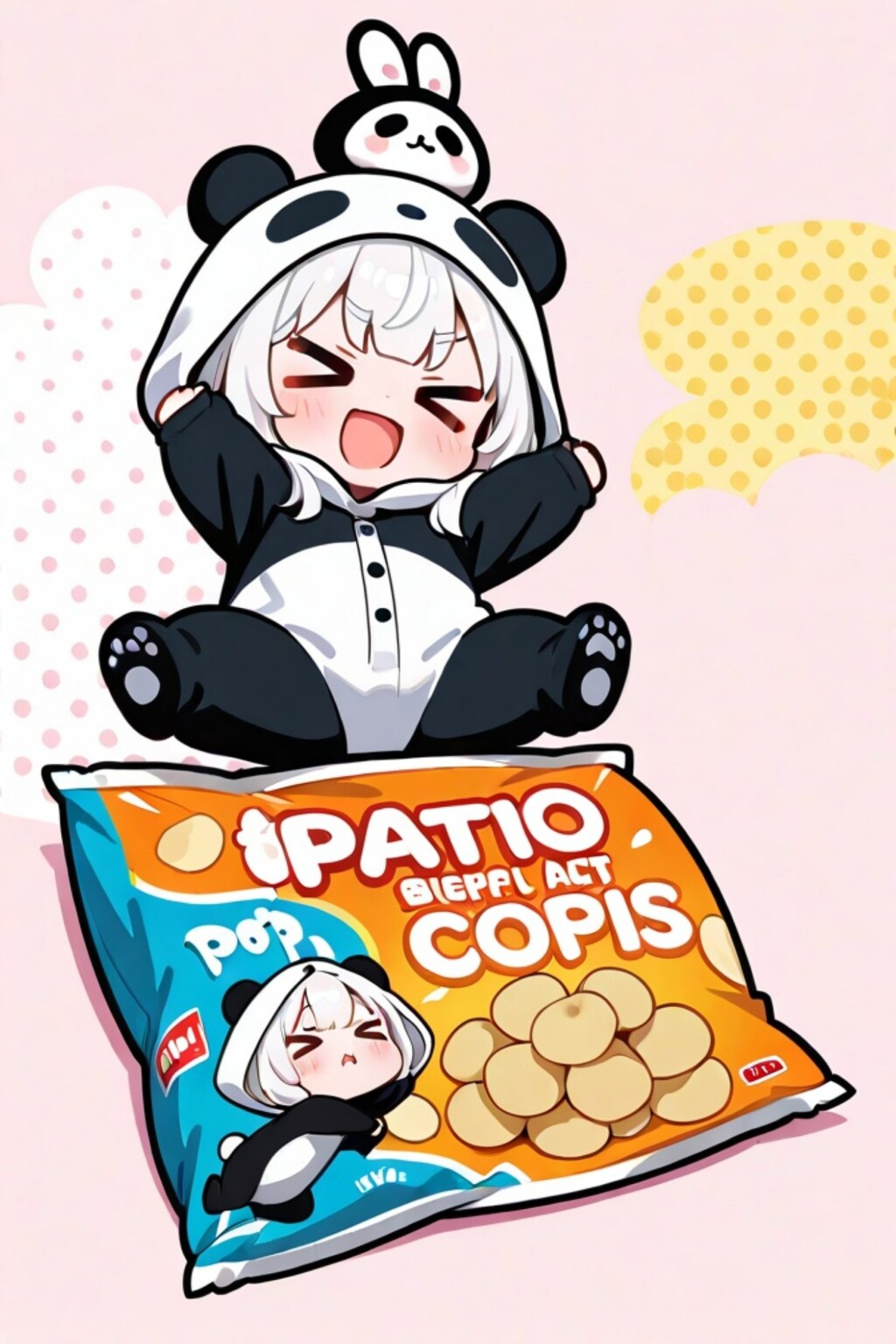 きぐるみの白髪ちゃん