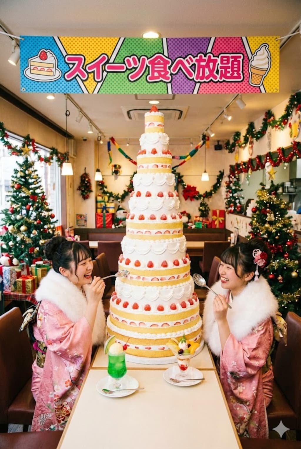 振袖でクリスマス