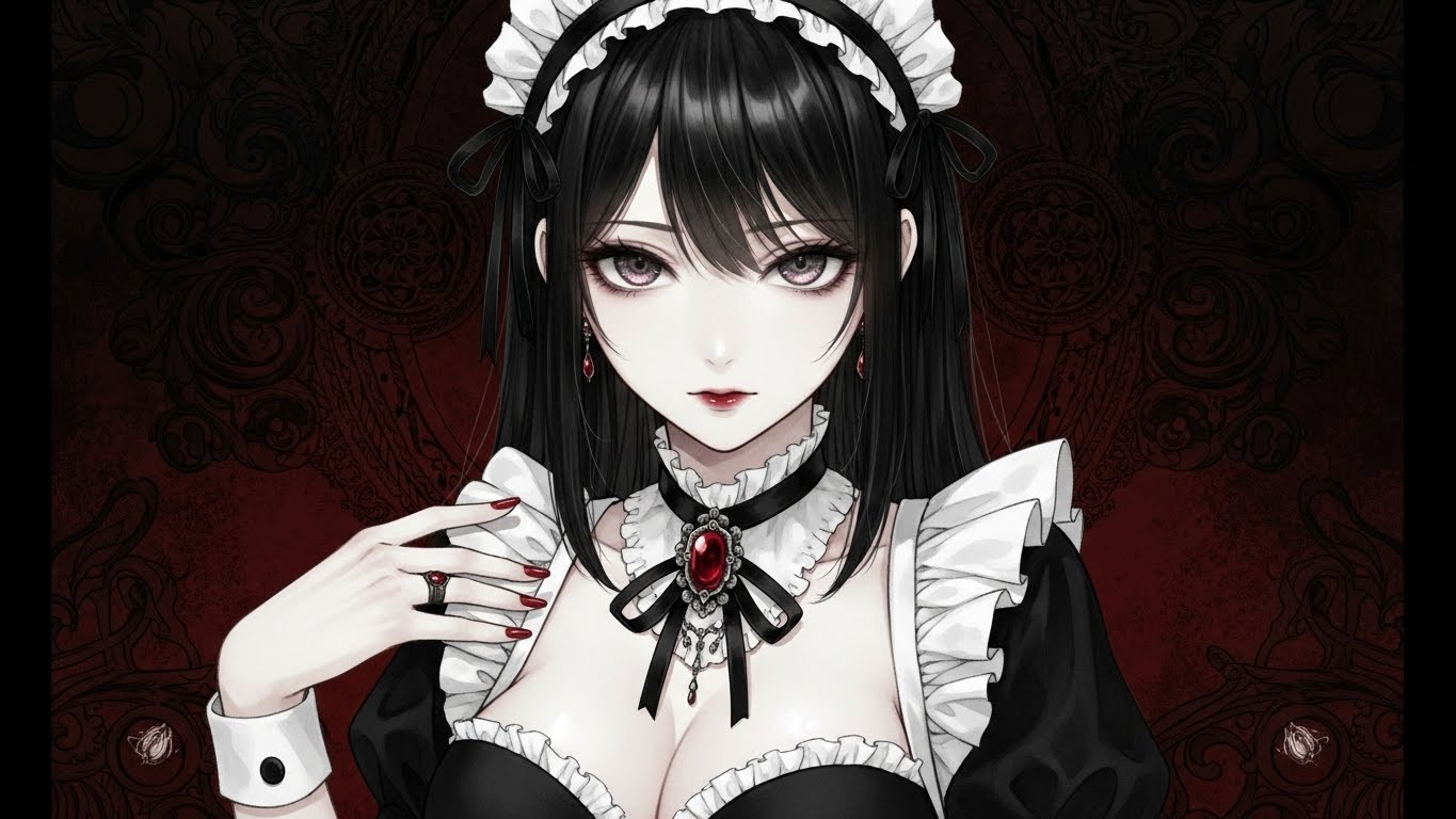 ゴシックメイド(３枚)　ImageFX | の人気AIイラスト・グラビア