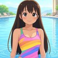 若いころの宮沢りえをGrokで京アニ風に画像生成してもらった。 2枚目
