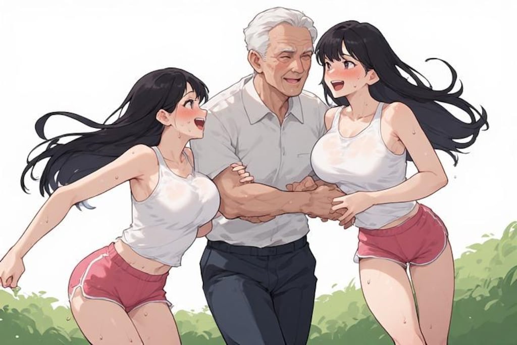 おじいちゃん、ファイト！！絶対に一緒にゴールしようね！