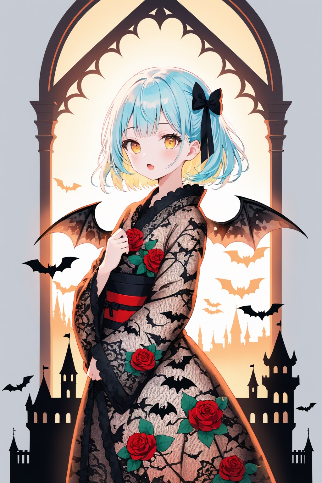 ヴァンパイアガールとヴァンパイア城 | の人気AIイラスト・グラビア