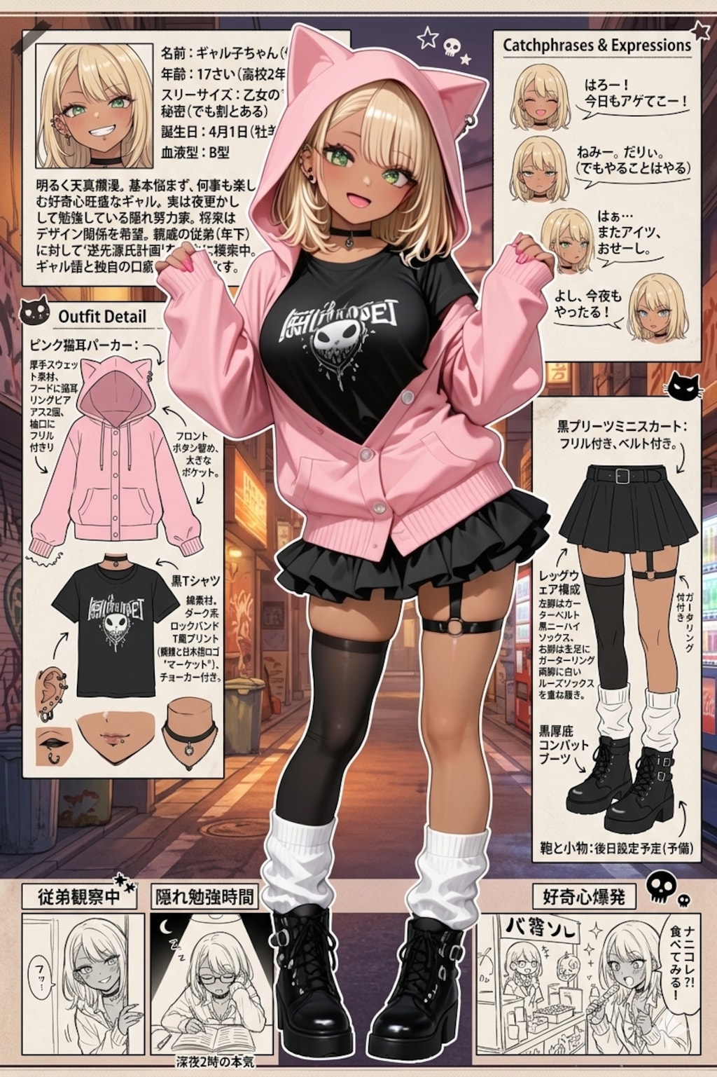 ギャル子ちゃんのキャラクターシート