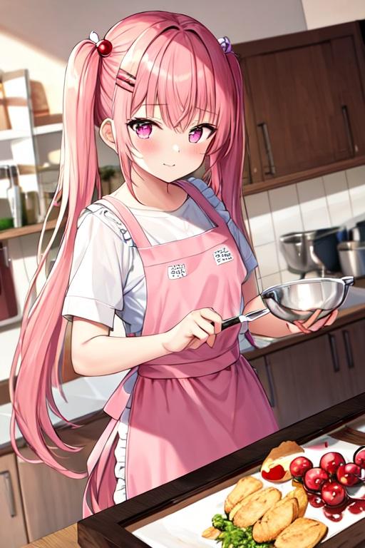 桜ミクさん料理中
