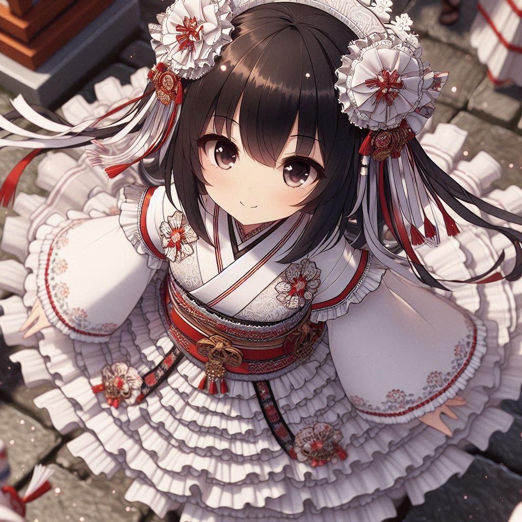 フリフリ巫女さん | の人気AIイラスト・グラビア