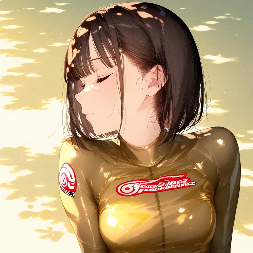 ショートボブと光沢