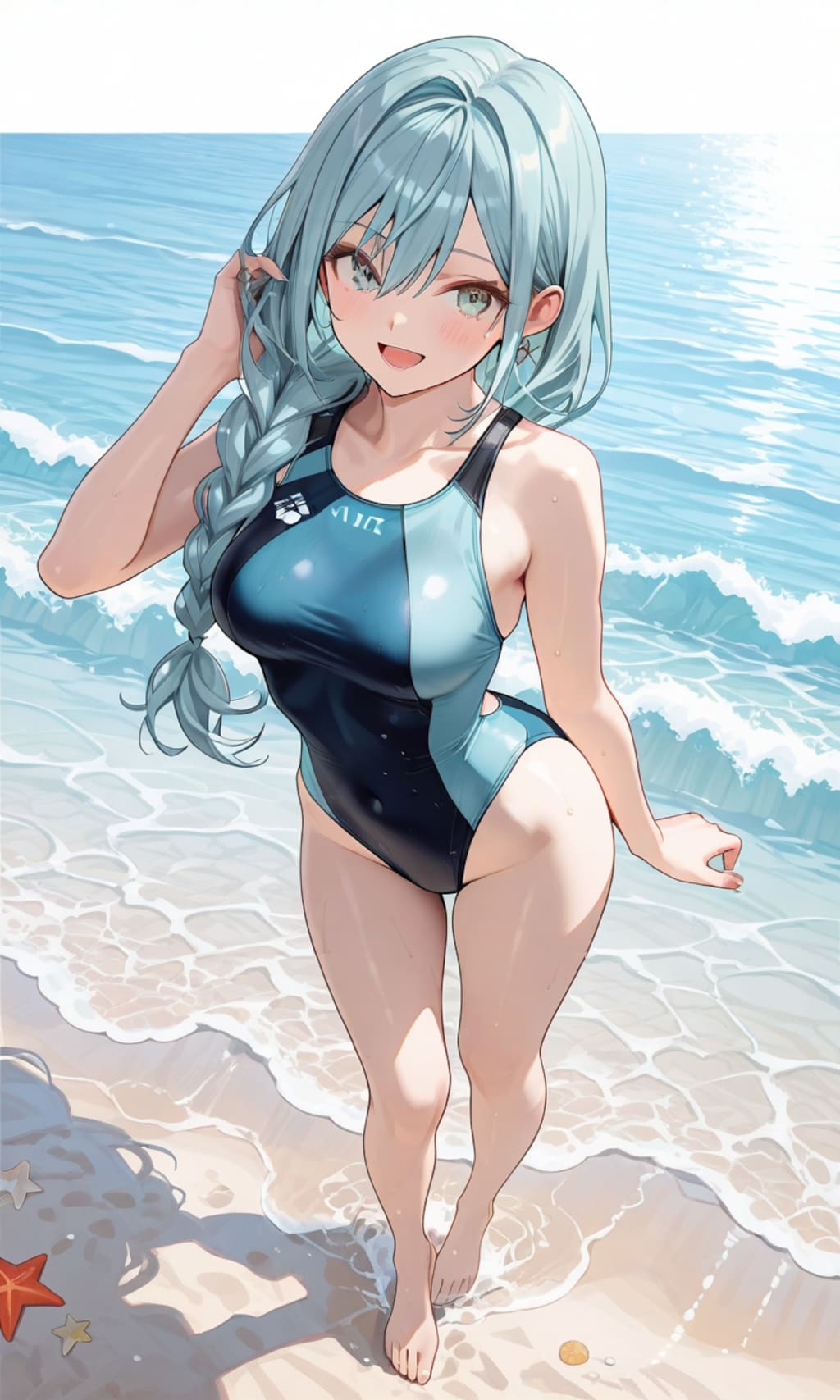 競泳水着のユズリハさん