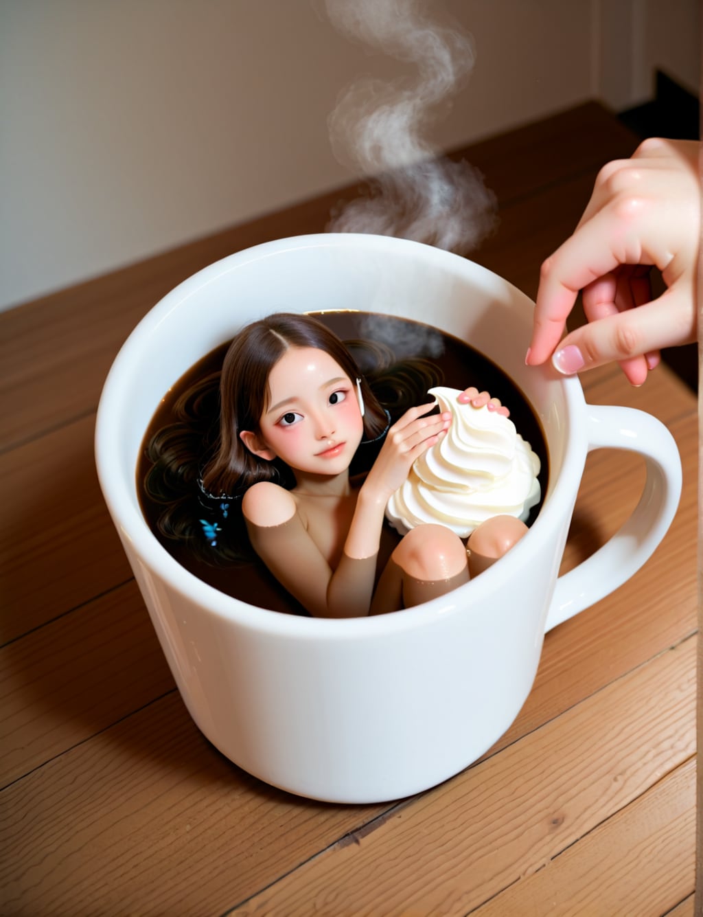 カップの世界に入りたかった