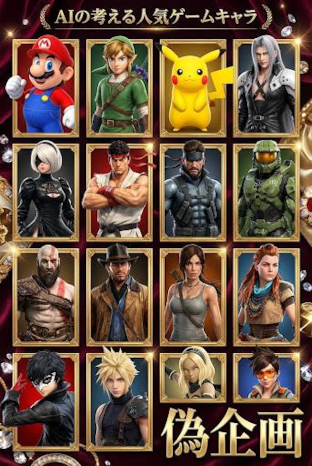 AIの考える人気ゲームキャラ