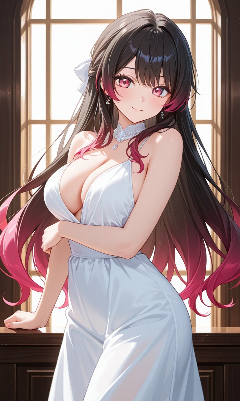 白ドレスの着こなし３