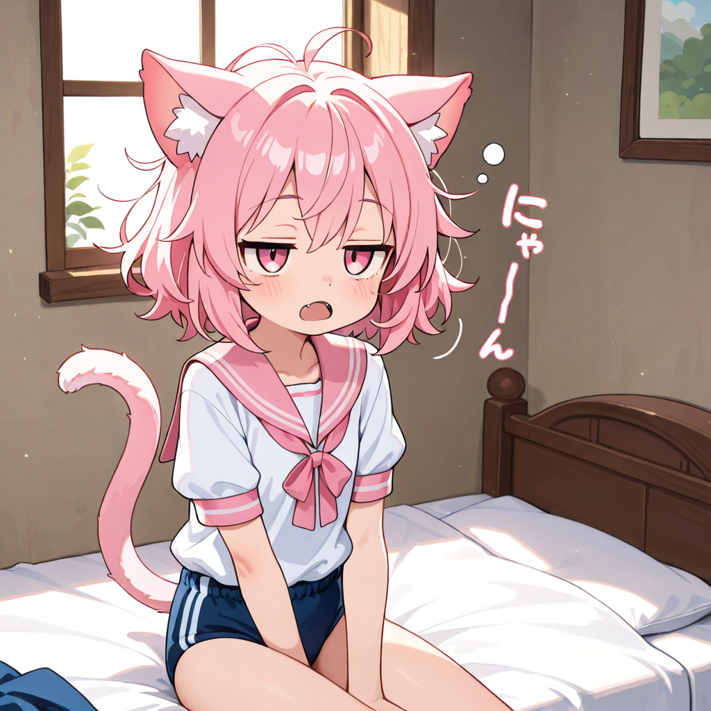 ふみゃ？メイ、おはようにゃん！！