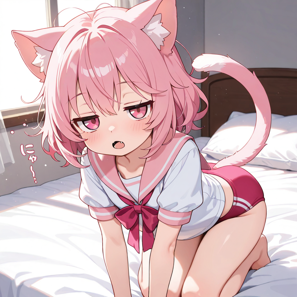 ふみゃ？メイ、おはようにゃん！！