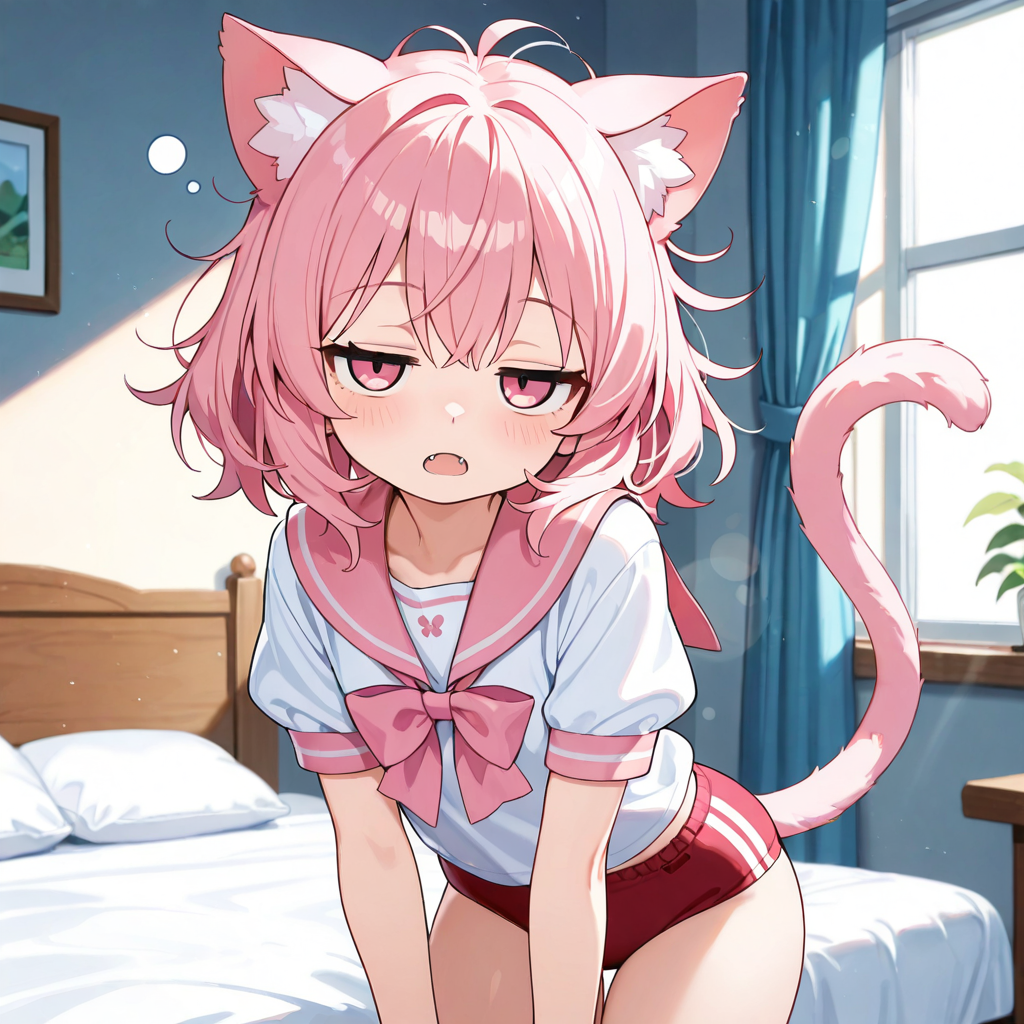 ふみゃ？メイ、おはようにゃん！！