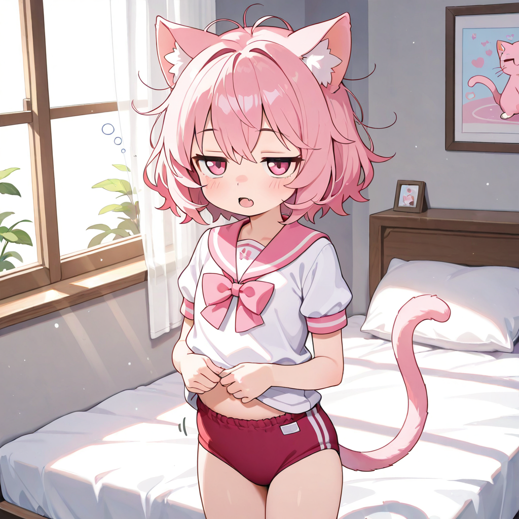 ふみゃ？メイ、おはようにゃん！！