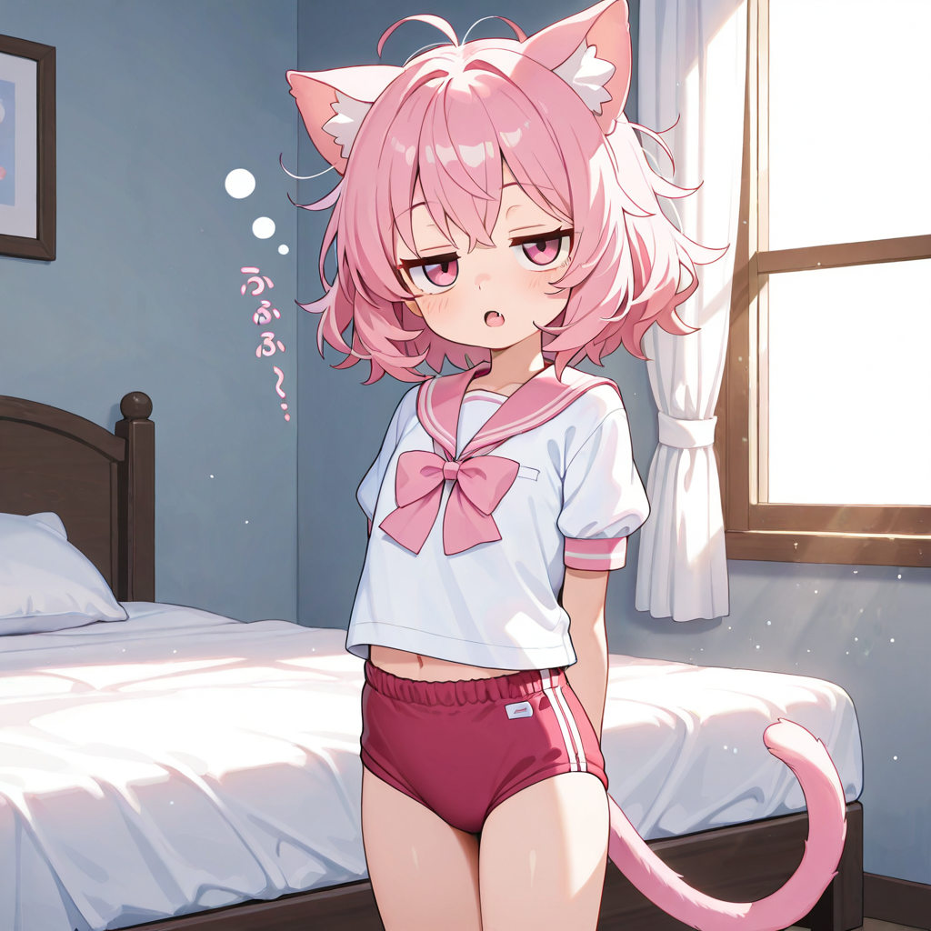 ふみゃ？メイ、おはようにゃん！！