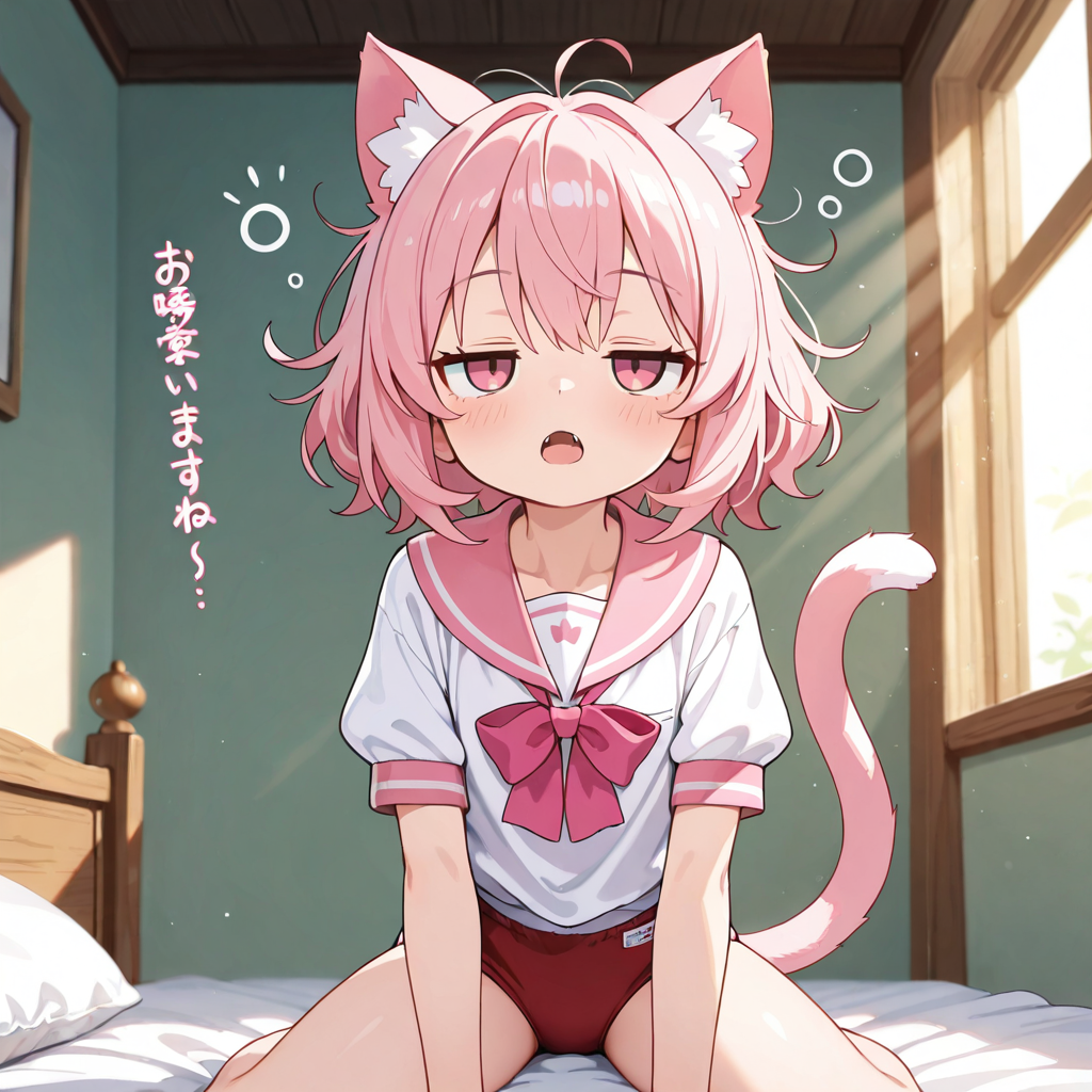 ふみゃ？メイ、おはようにゃん！！