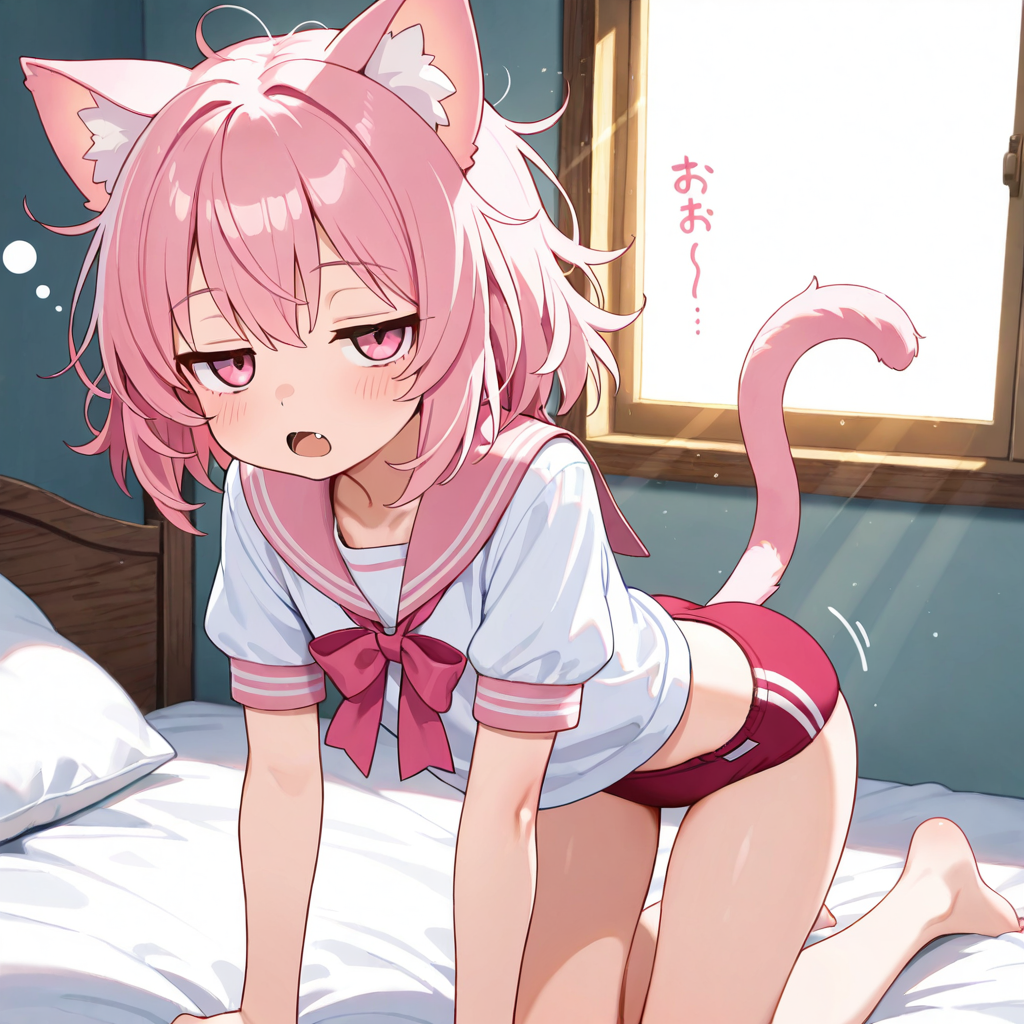 ふみゃ？メイ、おはようにゃん！！