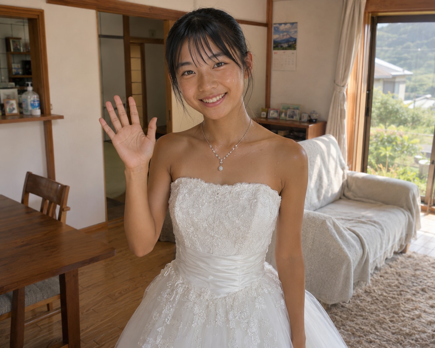 真っ白なウェディングドレスに純粋無垢な心