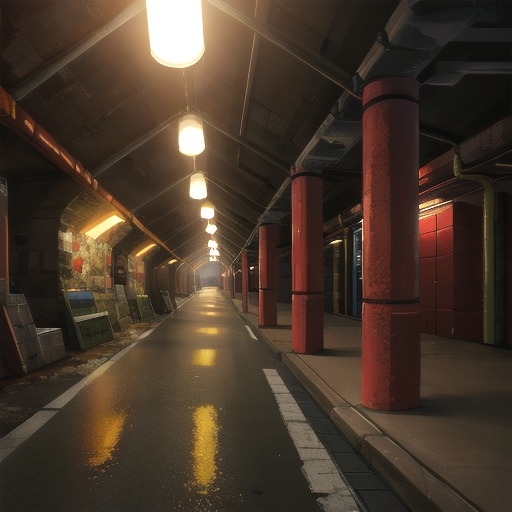 地下通路 | の人気AIイラスト・グラビア