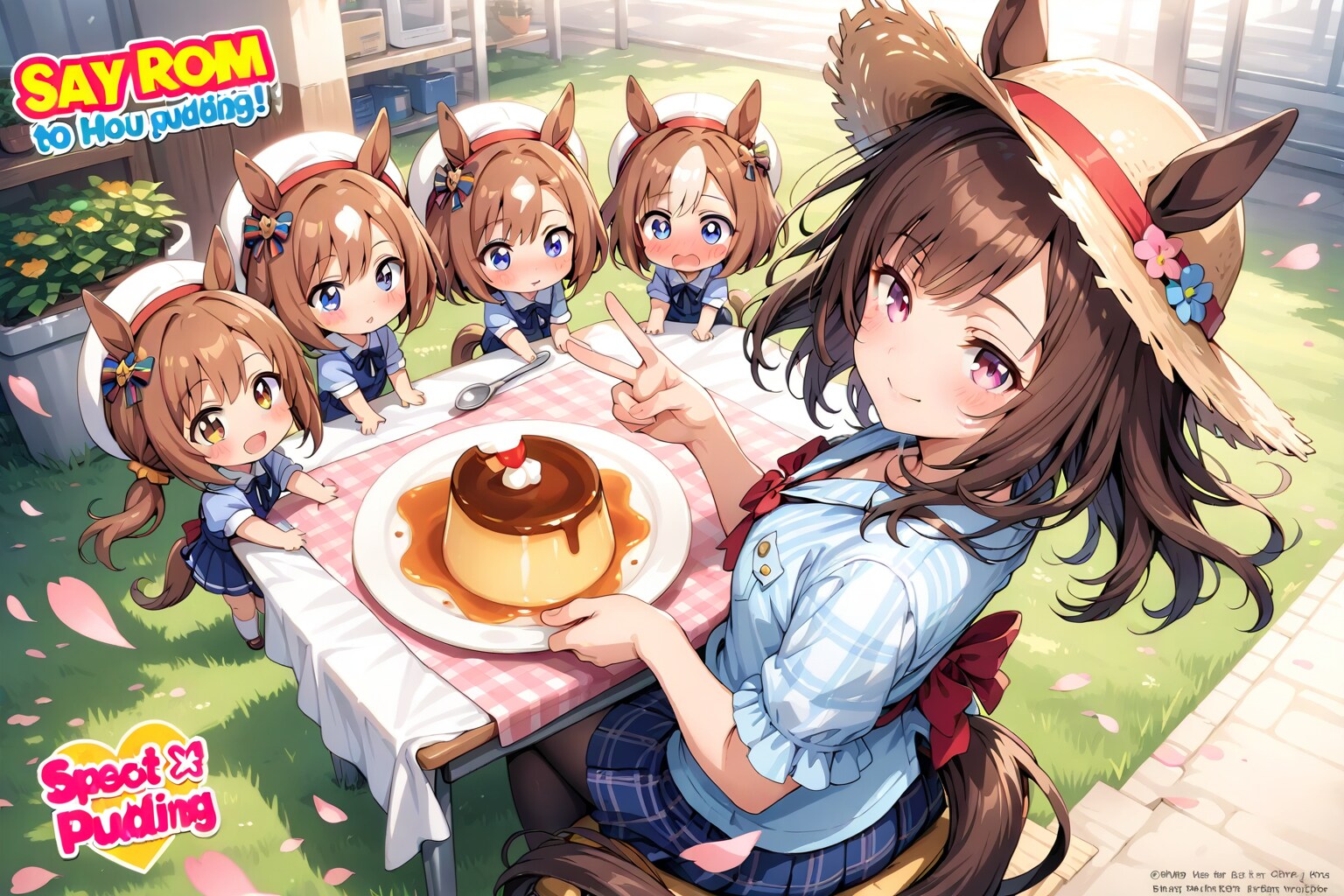 ウマちびちゃん_「プリン食べたーい、はよ-はよ-♪」。 | の人気AIイラスト・グラビア