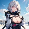 コートを羽織った女性 4枚目
